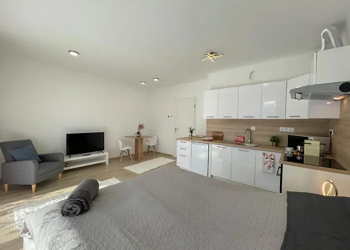 Bright Riverside Studio, Balcony, Free Parking, Air Conditioning * Budapest