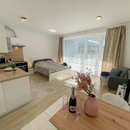 Bright Riverside Studio, Balcony, Free Parking, Air Conditioning Apartment *